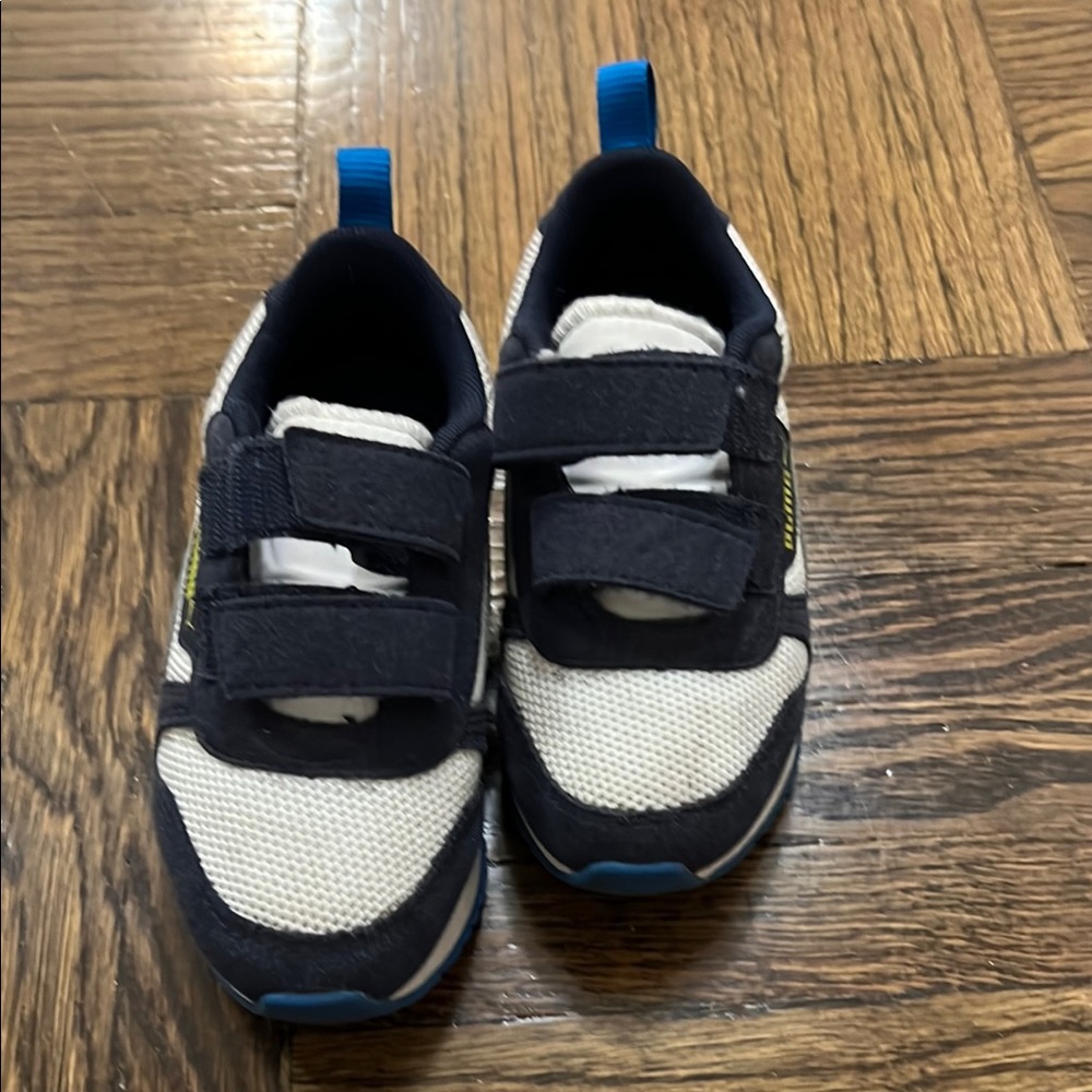 Kids Black and White Velcro Sneakers